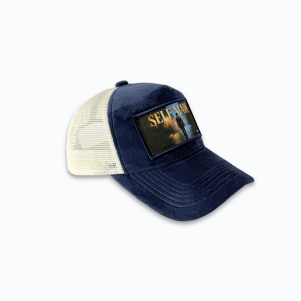 Self Made – Marinblå Velvet Truckerkeps